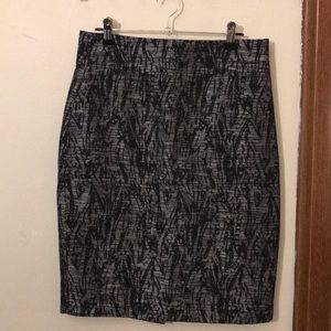 Ann Taylor | Black Watercolor Pencil Skirt